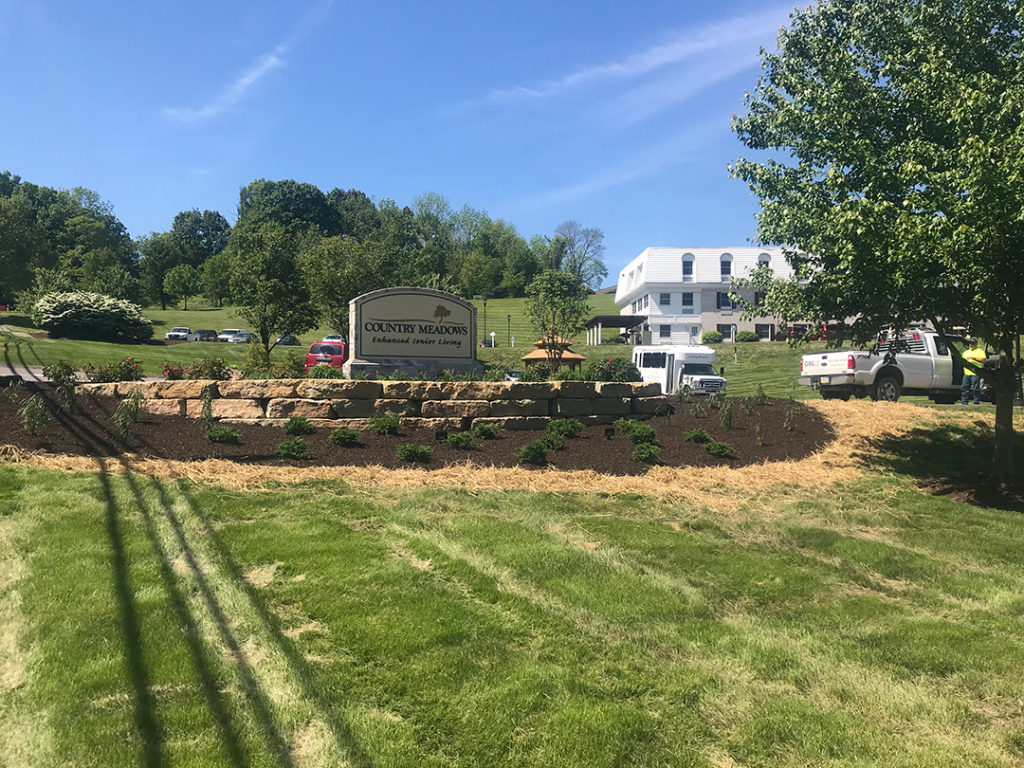 Landscape Construction Entrance Sign - Growing Seasons Landscapes