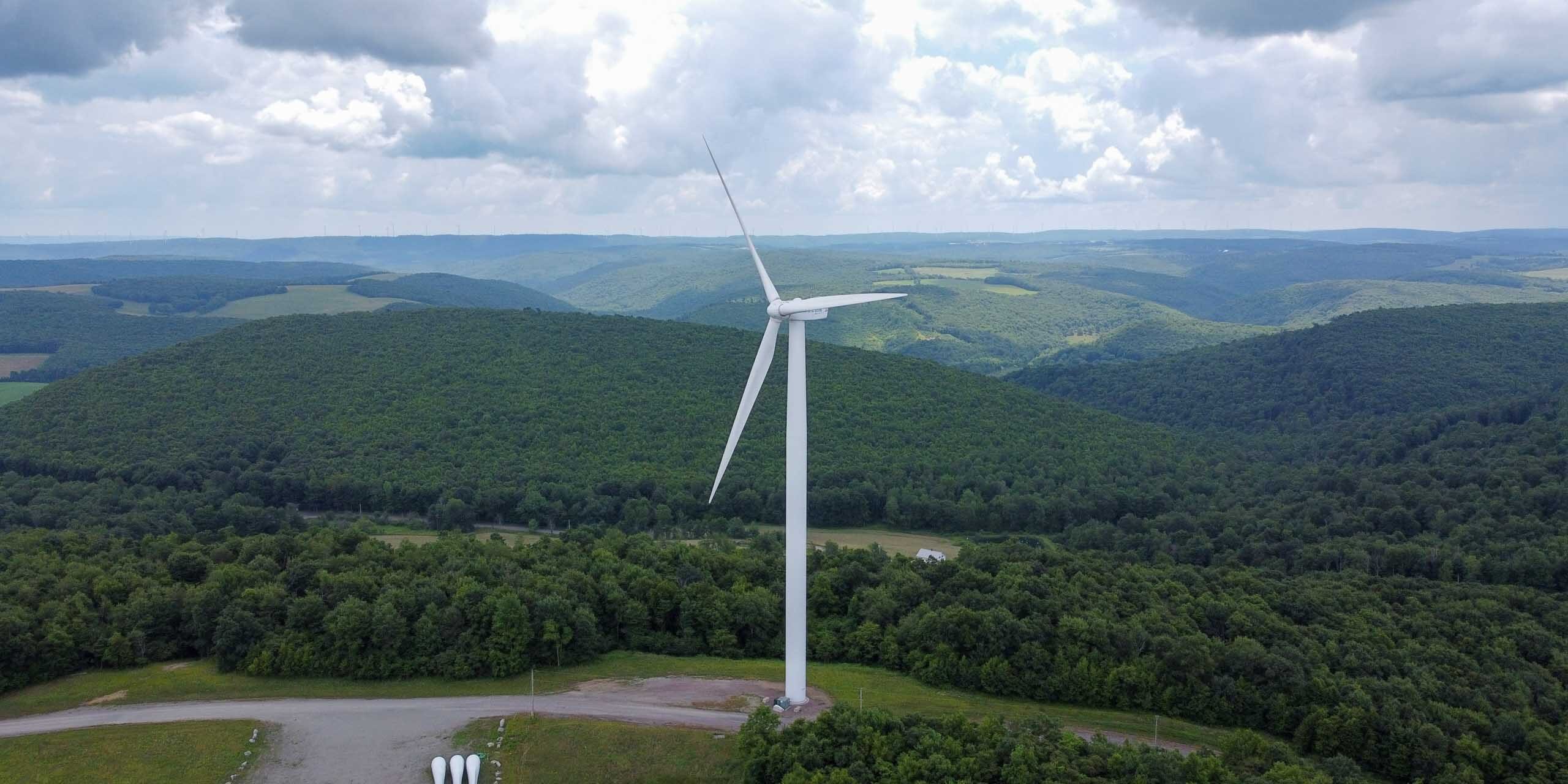 Wind Turbine In The Mountains